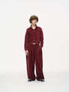 Velour Tracksuit Top – Deep Rouge