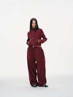 Velour Tracksuit Top – Deep Rouge