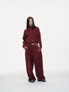 Velour Tracksuit Top – Deep Rouge
