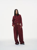 Velour Tracksuit Top – Deep Rouge