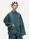 Crossbody Bag Overshirt - Jade Green, Light Wax