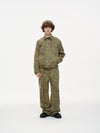 Kota Light Denim Motor Jacket – Subtle Washed Brown Camo