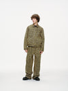Kota Light Denim Motor Jacket – Subtle Washed Brown Camo