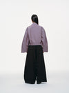 Haori-Inspired Bomber Jacket - Lilac