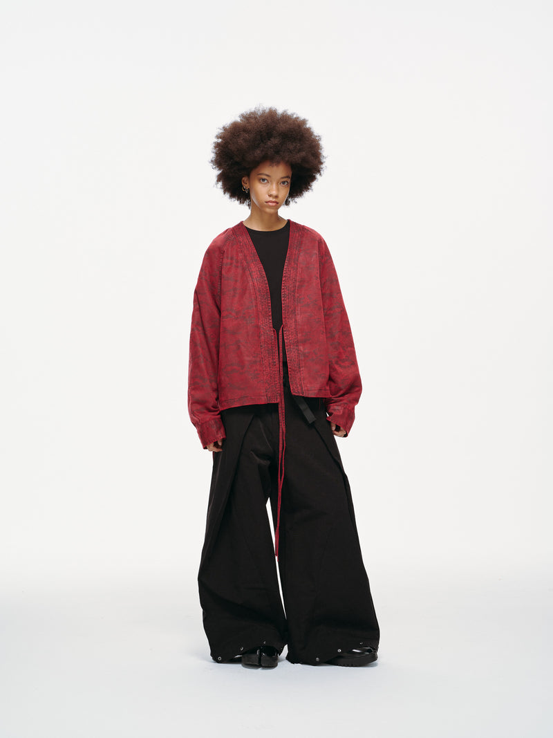 Ruby Cloud Kimono Blazer – Tie Front, Smooth Finish