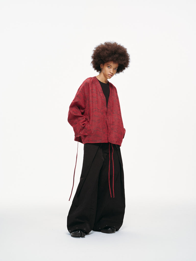 Ruby Cloud Kimono Blazer – Tie Front, Smooth Finish