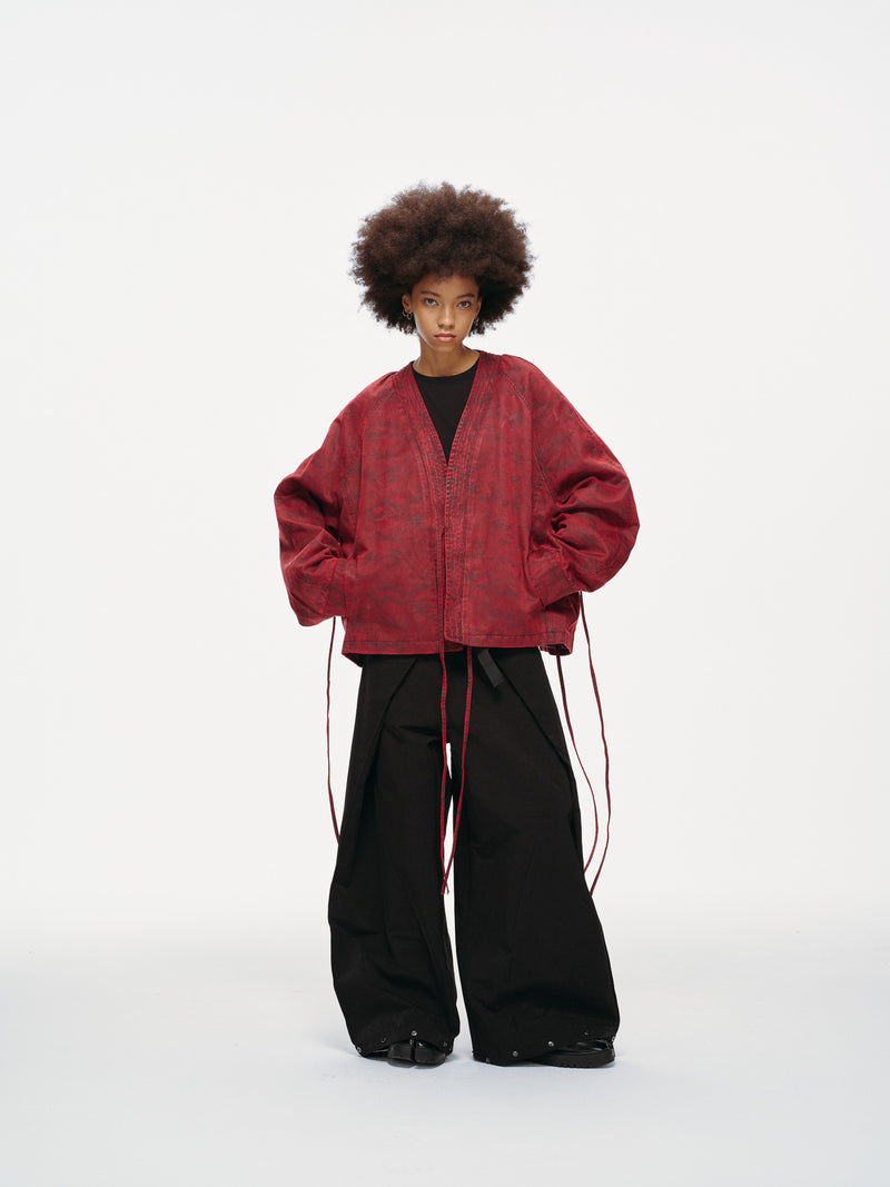 Ruby Cloud Kimono Blazer – Tie Front, Smooth Finish