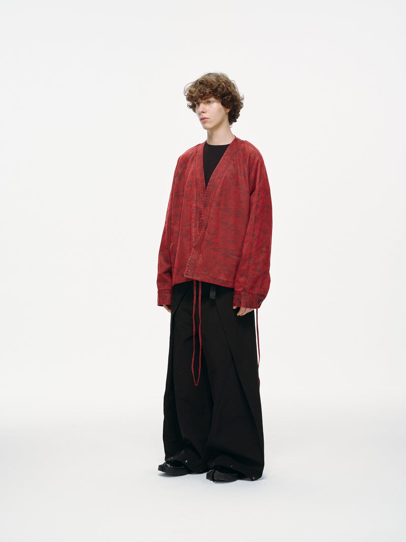 Ruby Cloud Kimono Blazer – Tie Front, Smooth Finish
