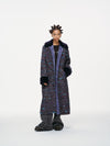 Ultraviolet Tweed Long Coat