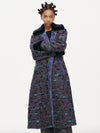 Ultraviolet Tweed Long Coat