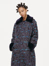 Ultraviolet Tweed Long Coat