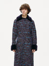 Ultraviolet Tweed Long Coat