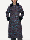 Ultraviolet Tweed Long Coat