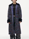 Ultraviolet Tweed Long Coat
