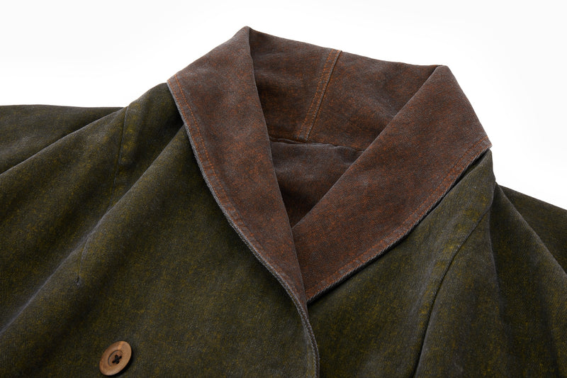 Reversible Dolman Coat – Olive & Brown – FRIED RICE SHOP