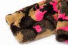 Plush Pop Cropped Faux Fur – Pink Over Camo