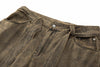 Kota Light Denim Sash Belt Pants – Subtle Washed Brown Camo