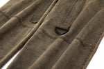 Kota Light Denim Sash Belt Pants – Subtle Washed Brown Camo