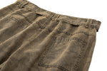 Kota Light Denim Sash Belt Pants – Subtle Washed Brown Camo