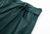 Waxed Wide Leg Pants - Jade Green, Light Wax