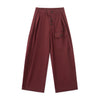Sashiko Wide Leg - Oxblood