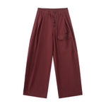 Sashiko Wide Leg - Oxblood