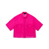 Candy Wrap Sheer Cropped Button Up