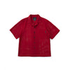 Deep Currant Open Weave Mesh Shirt
