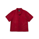 Deep Currant Open Weave Mesh Shirt