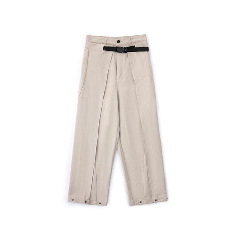 【NONCODE】Lofi Wrap Layered Slacks Snap Wrap Pants - Bone – FRIED RICE SHOP