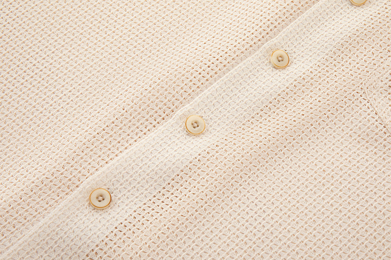 Kumo Open Weave Mesh Summer Shirt
