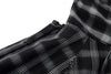 Distorted Plaid Half-Zip Pullover – Black & White, Boxy Fit