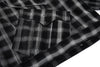 Distorted Plaid Half-Zip Pullover – Black & White, Boxy Fit