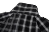 Distorted Plaid Half-Zip Pullover – Black & White, Boxy Fit