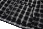 Distorted Plaid Half-Zip Pullover – Black & White, Boxy Fit