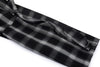Distorted Plaid Half-Zip Pullover – Black & White, Boxy Fit