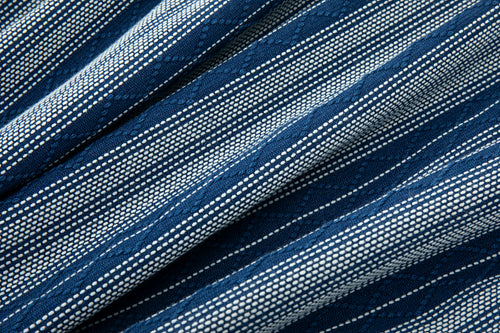 Striped Patch Workman Shirt – Indigo Contrasting Patterns