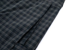 Check Pattern Cargo Shorts – Black Grid, Relaxed Fit