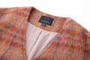 Sunset Cropped Jacket – Brushed Wool Multicolor Plaid