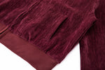 Velour Tracksuit Top – Deep Rouge