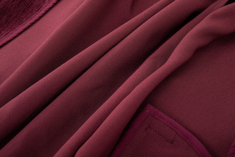Velour Tracksuit Top – Deep Rouge
