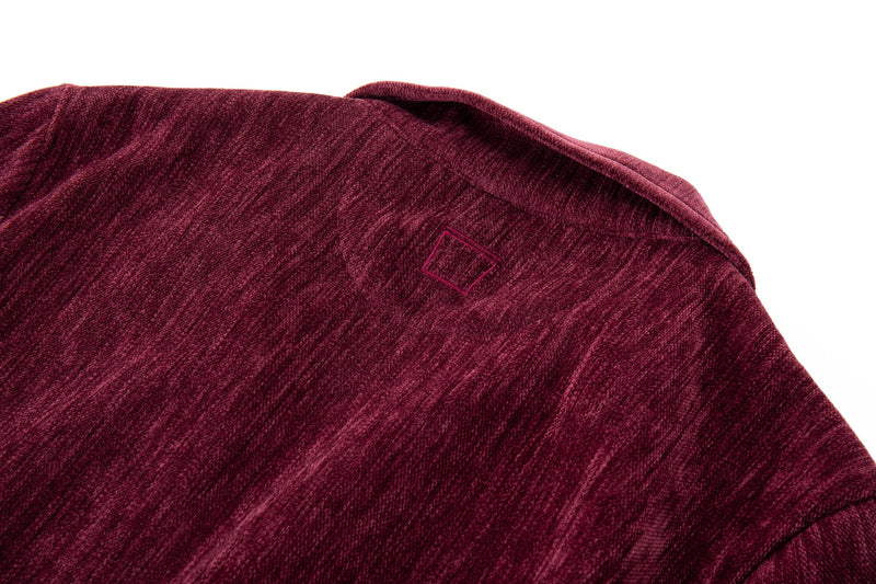 Velour Tracksuit Top – Deep Rouge