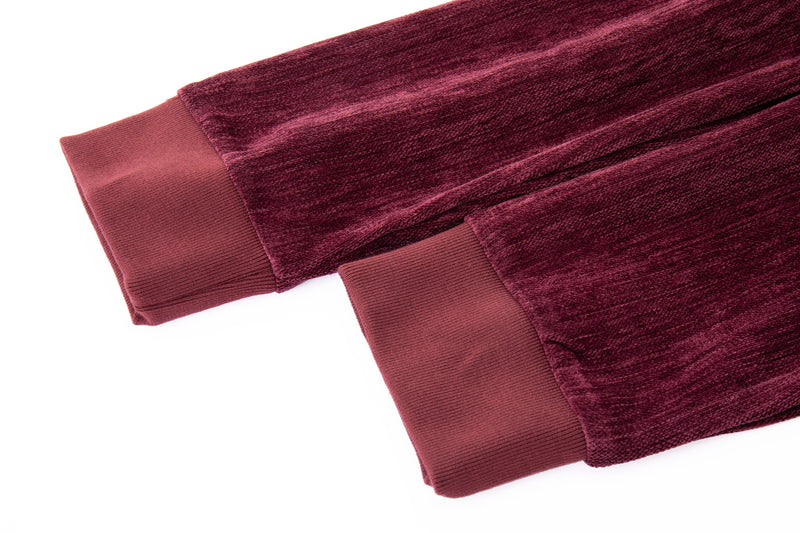 Velour Tracksuit Top – Deep Rouge