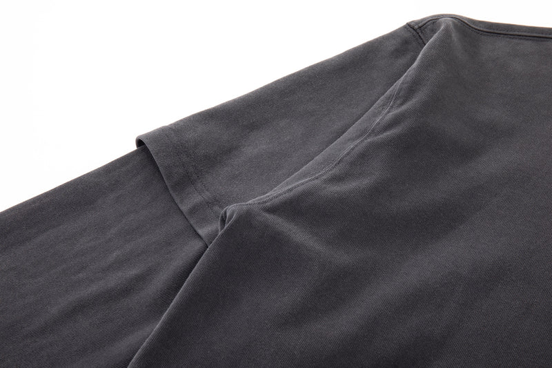 Asymmetric Sleeve Crewneck – Graphite
