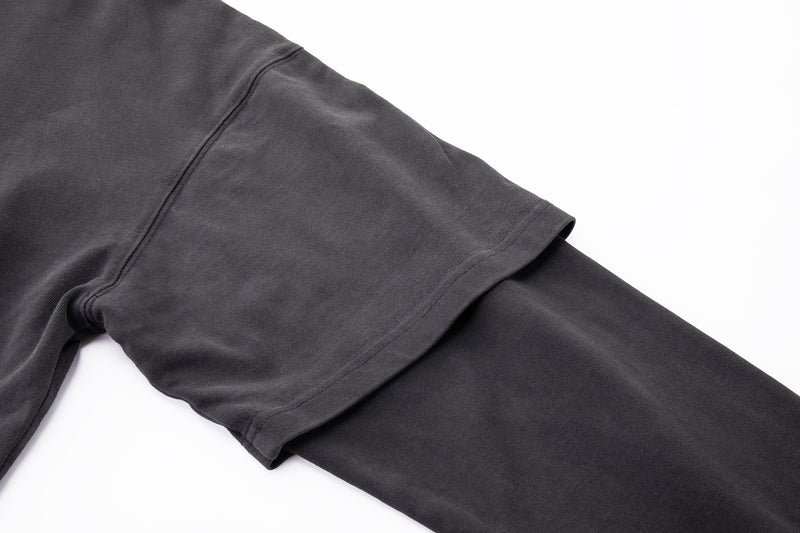 Asymmetric Sleeve Crewneck – Graphite