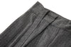 Noa Wrap-Front Pleated Pants – Wrap Around Sash Belt, Grey Pinstripe