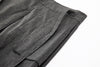 Noa Wrap-Front Pleated Pants – Wrap Around Sash Belt, Grey Pinstripe