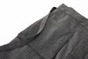 Noa Wrap-Front Pleated Pants – Wrap Around Sash Belt, Grey Pinstripe