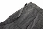 Noa Wrap-Front Pleated Pants – Wrap Around Sash Belt, Grey Pinstripe
