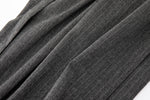 Noa Wrap-Front Pleated Pants – Wrap Around Sash Belt, Grey Pinstripe